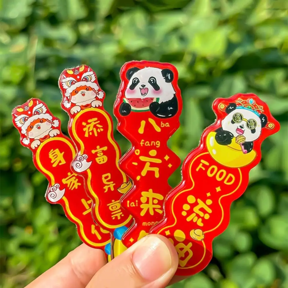 

Creative Cartoon Mini Snake Year Couplet Chinese Style Panda Refrigerator Magnet Acrylic New Year Ornament Sticker New Year