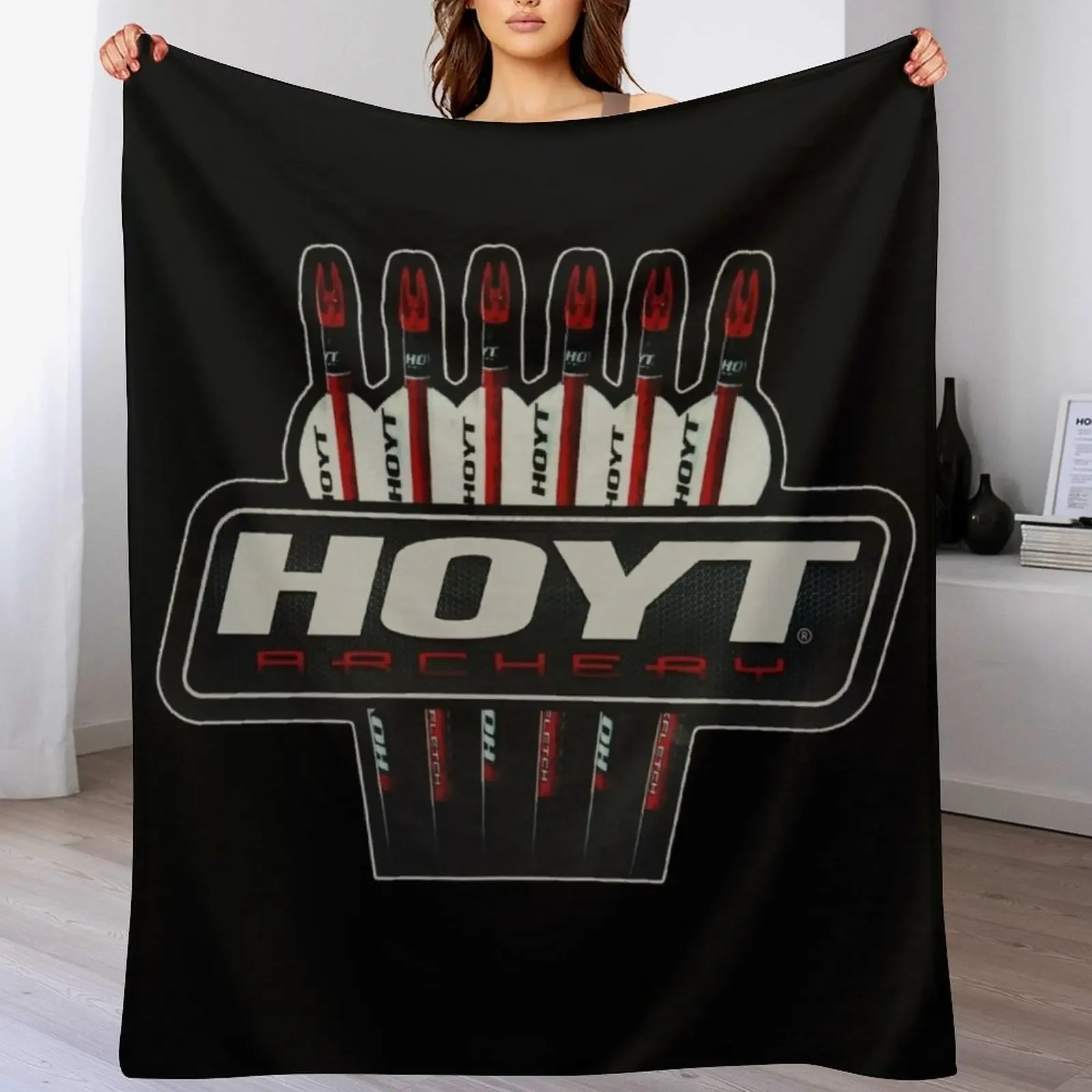 

New Hoyt Archery Logo Throw Blanket heavy to sleep Polar For Sofa Thin For Baby Blankets