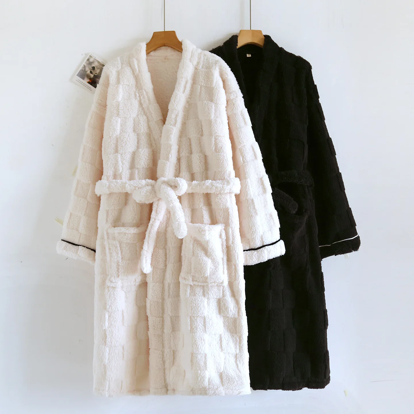 

Зимний фланелевой халат, женское кимоно, халат, утолщенная свободная одежда для сна, ночная рубашка, домашняя одежда