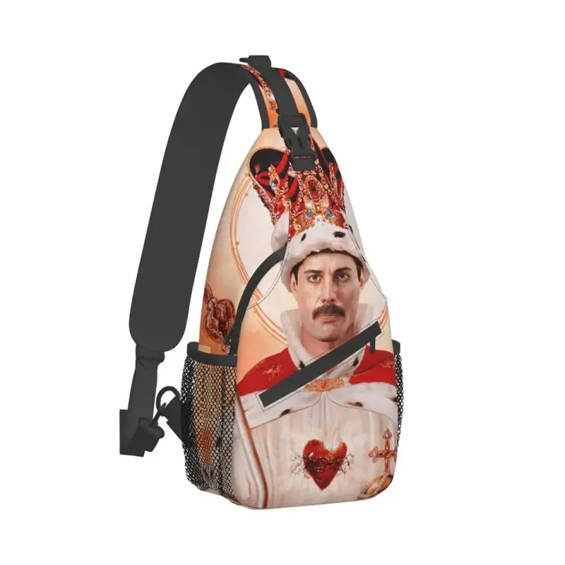 Cool Freddie Mercury Sling Crossbody Backpack Men Shoulder Chest Bag for Camping Biking