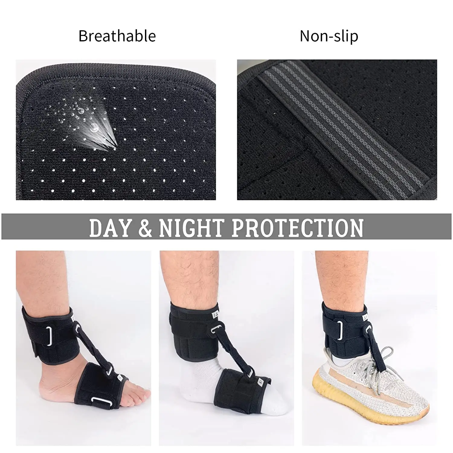 GHORTHOUD Adjustable Foot Up AFO Foot Drop Brace Ankle Foot Orthosis Support For Achilles Tendon Hemiplegia Stroke Pain Relief