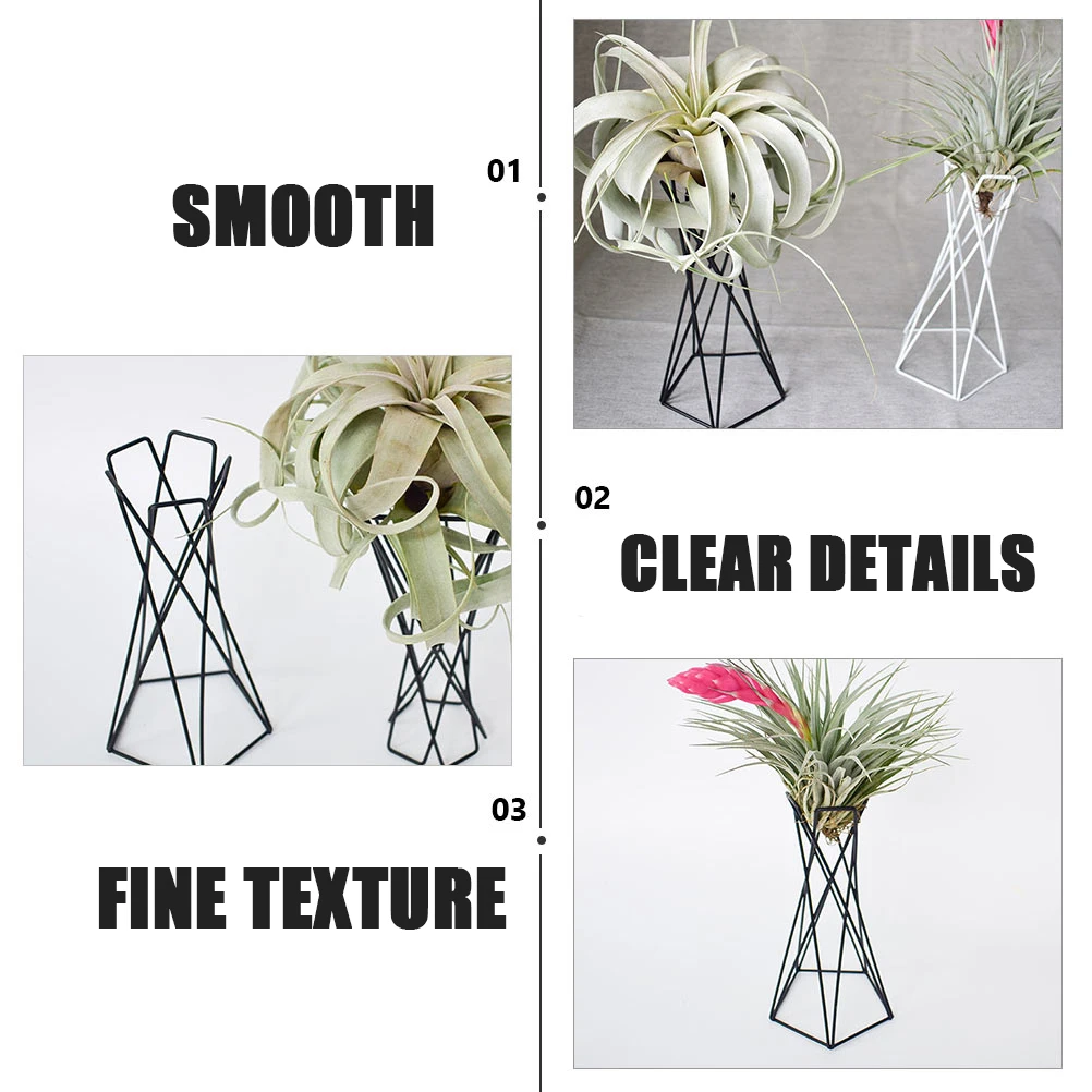 

2 Pcs Pineapple Plant Metal Flower Rack Home Office Decorative Iron Display Holder Storage Garden Pot Planter