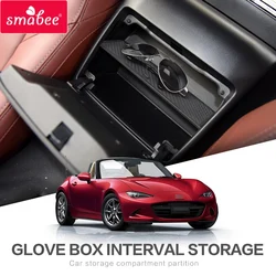 Smabee for Mazda MX-5 ND RF Miata Roadster 2015-2018 Central Control Armrest Divider Box Storage Tray Accessories