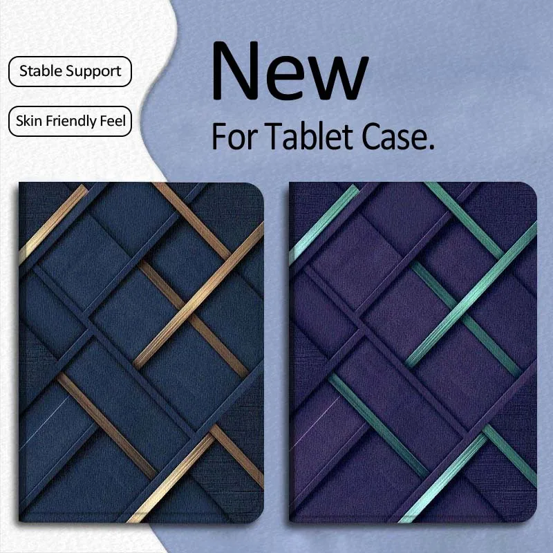 

Navy Grid Pattern Design Gift For Xiaomi Mi Pad Mini 4 5 6 7 SE Pro Plus Redmi Pad 2 SE 2025 8.8 11 Foldable Tablet Case