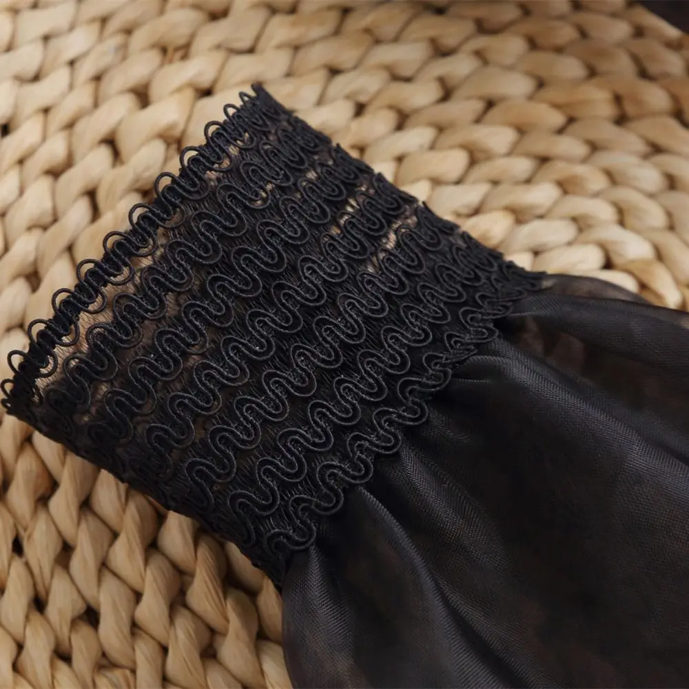 

New Mesh Pearl Fake Cuff Detachable White Black Wrist Cuff False Sleeve Cuffs Nail Art Accessories