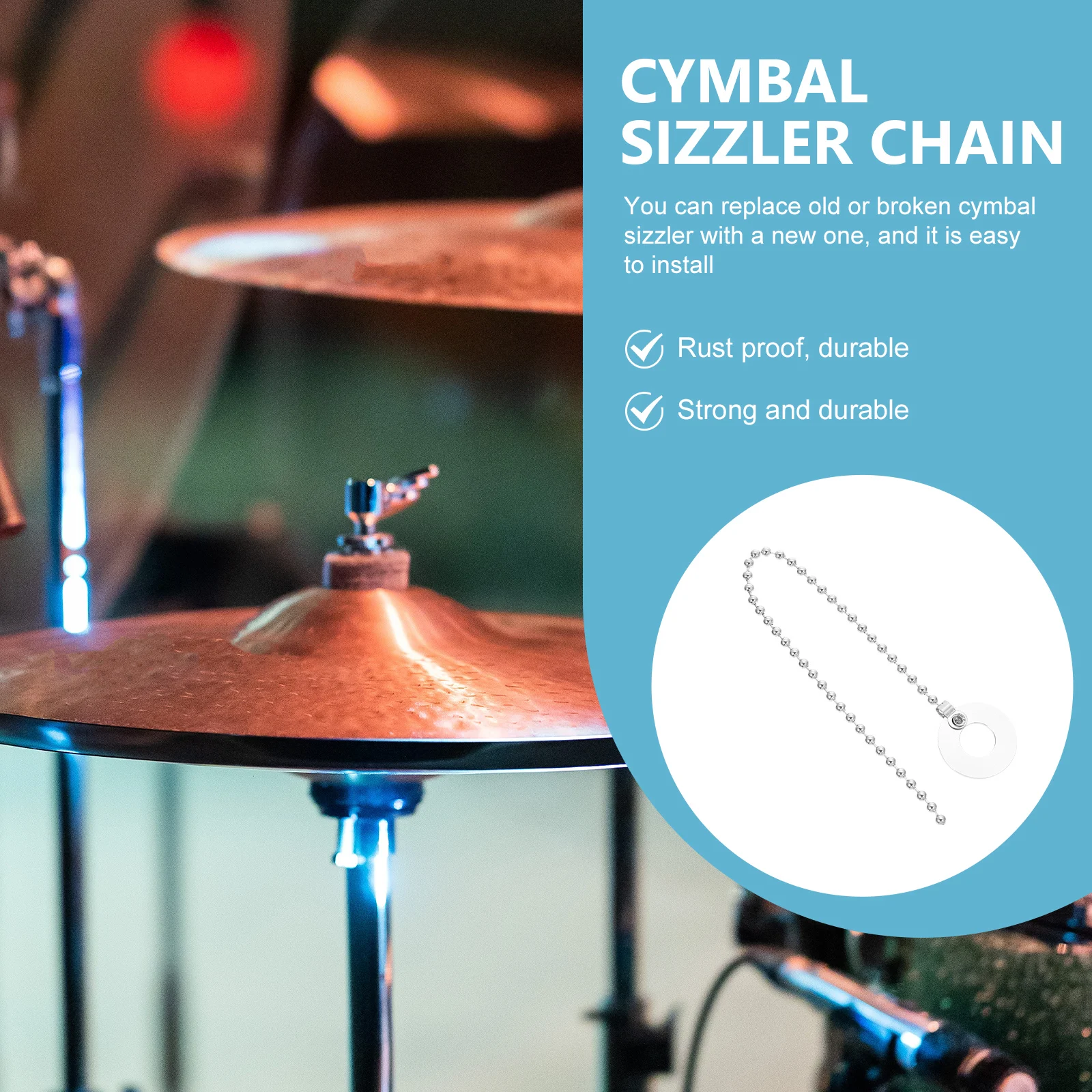 

Accessories Jazz Cymbal Chain for Ride Jingle Effect Cymbals Drum Adjust