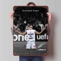 Ricardo Kaka Tinplate Sign Sports Poster Modern Home Decoration Room Custom Metal Signs for Wall Art Decoration Wand Deko Retro