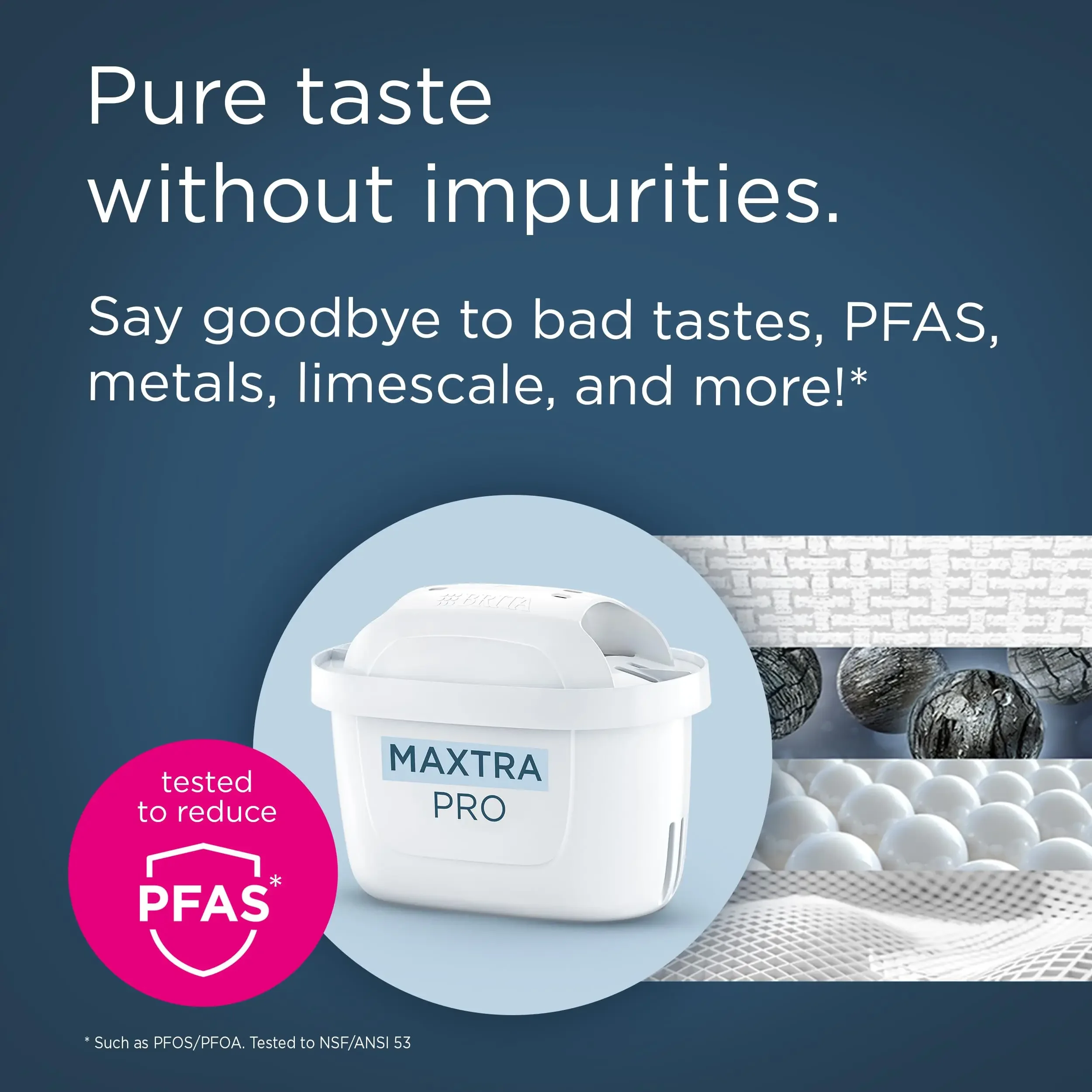 BRITA MAXTRA PRO All-in-1 - فلتر مياه الصنبور لمرشحات مياه بريتا - يقلل بعض PFAS والمبيدات الحشرية والأعشاب والكلور،