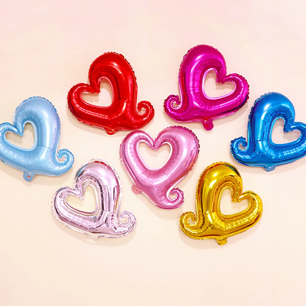 

10Pcs Valentines Party Decor Pink Heart Shape Balloon Banner Kit Wedding Engagement Romantic Party Supplies Photo Fun Decoration
