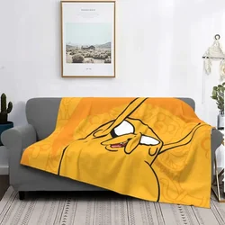 With Finn and Jake Prince Gumball Funny Animation Blanket Flannel Dog Cozy Soft FLeece Bedspread