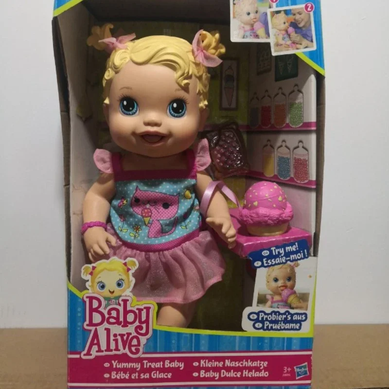 Hasbro Baby Alive Dolls Reborn Figures Play House Toys Yummy Treat Eating Ice Cream Doll Cute Kawaii for Girls Children Gifts