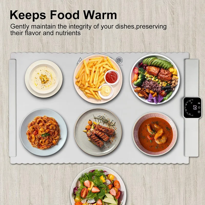 MAKE Premium-Silicone-Heating-Mat-For-Food-with-3-Adjustable-Temperature-Control-Foldable-And-Portable-EU-Plug-47*35Cm