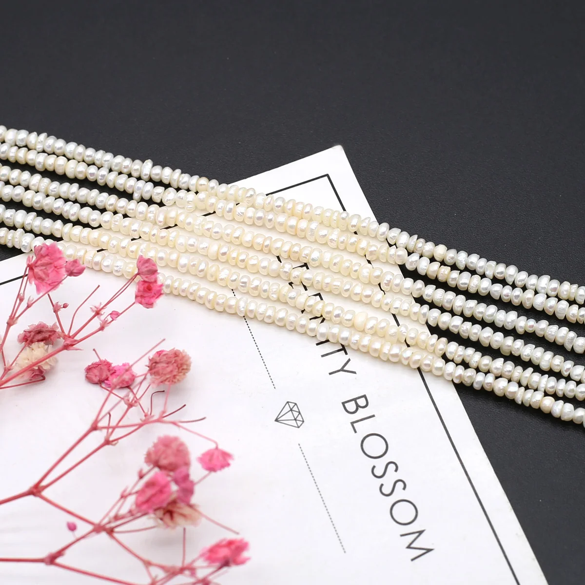 

Natural Freshwater Pearl 3-3.5mm Exquisite Mother of Pearl White Bead Jewelry DIY Necklace Bracelet Accessories Gift 36cm