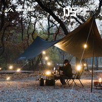 ShineTrip 1-10Pcs Tactical Wind Rope Light Reading Lighting Portable Lightweight Camping Ambient Light Wind Rope Warning Lights