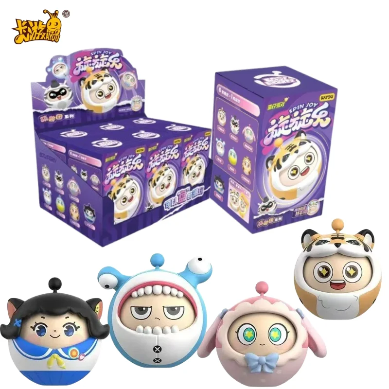 

Оригинальные коллекционные фигурки KAYOU Eggy Party Spin Joy: милые зверушки, тигр, пляжная черепаха, животные-персонажи, куклы в закрытых коробках