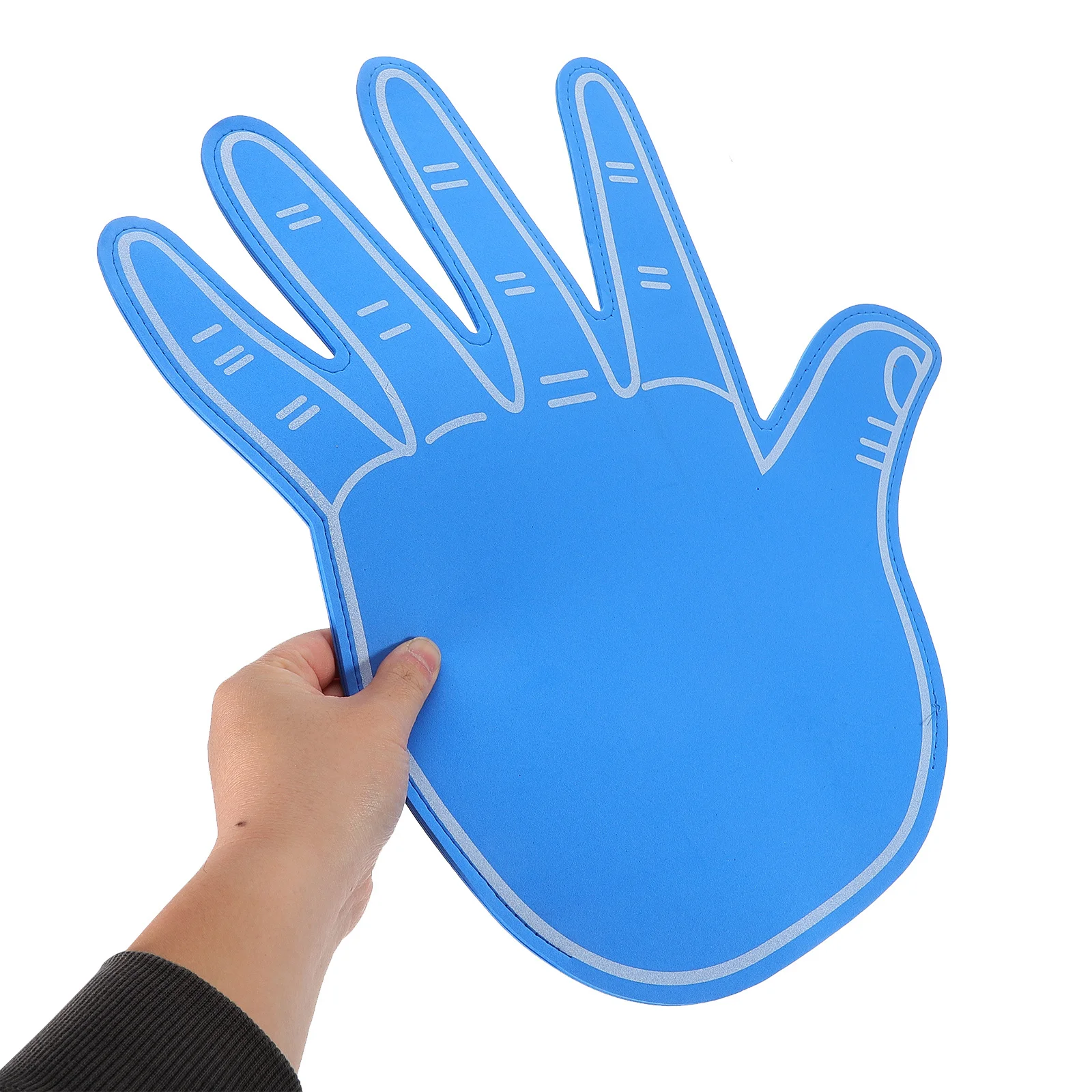 Luva gigante de espuma para líder de torcida, cinco dedos, azul, eva, ventilador de espuma, eventos esportivos, suprimentos para torcer os dedos