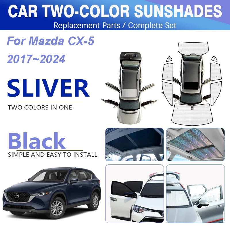 

Fit For Mazda CX-5 CX5 CX 5 KF 2017~2024 Car Window Sunshade Pad Window Visors Shield Skylight Windshields Mats Auto Accessories