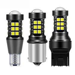 2Pcs 1156 BA15S P21W LED T15 W16W 7440 W21W T20 3030 LED Bulb Auto Signal Lamp Brake Reverse Car Light White Car Accessories T10