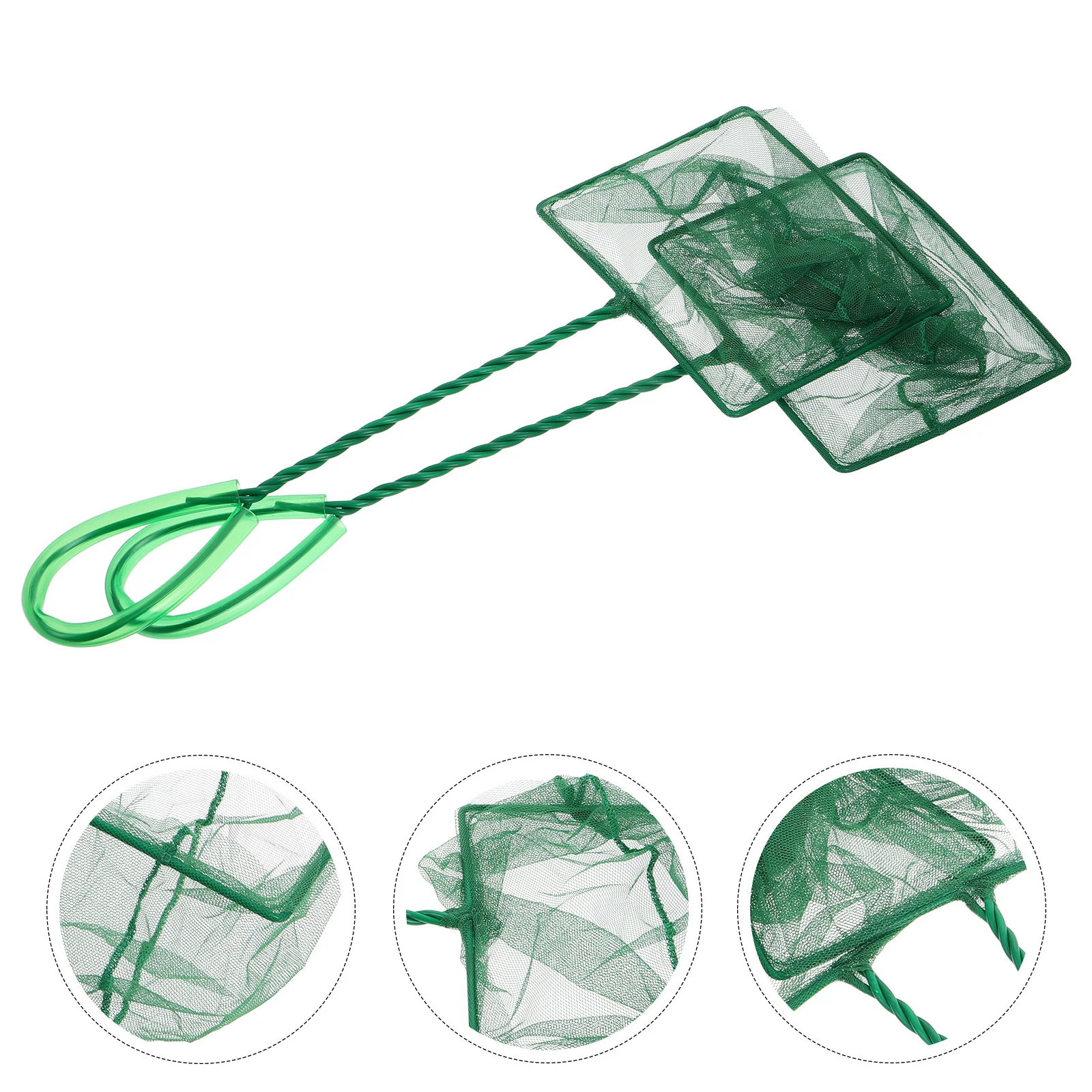 

2Pcs Net Fine Mesh Aquarium Goldfish Fish Tank Cleaner Handheld Fishing Tool Portable Aquarium Net Small