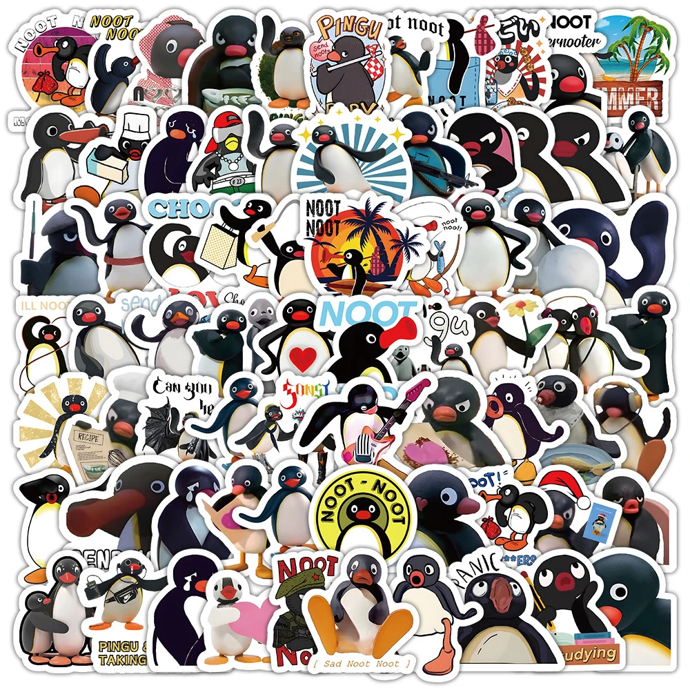 

10/30/50/100pcs Classic Anime Pingu Stickers Funny Cartoon Penguin Sticker Phone Case Water Bottle Suitcase Cute Graffiti Decals