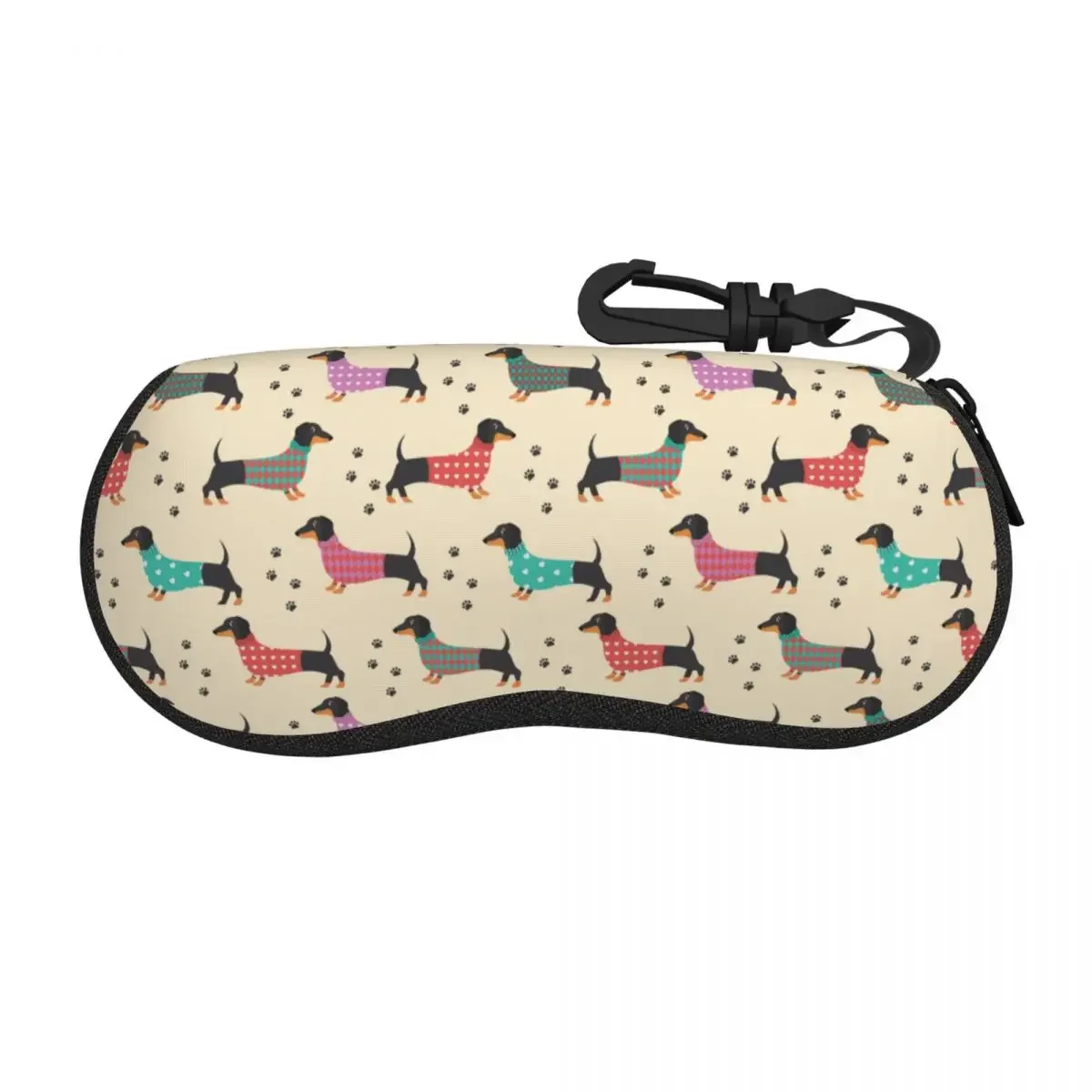 

Custom Cute Dachshund Dog Shell Glasses Case Unisex Cool Eyeglasses Case Sunglasses Protector Box