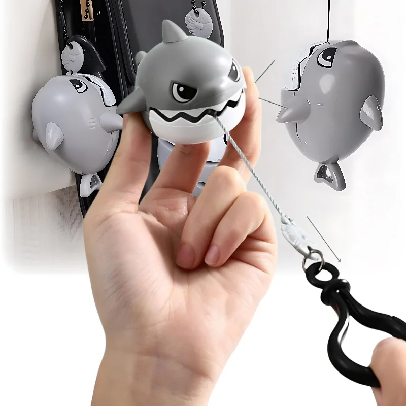 Nibbling Shark Keychain Big Fish Eat Small Fish Pull Line Nibbling Shark Keychain Fun Cartoon Keychain Small Gift Small Pendant