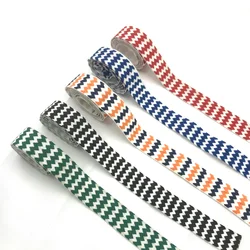 5 10 Yard 15mm Onda Chevron Stampa Fascia elastica Spandex Nastro Abito Bracciale a mano Accessori per cravatte per capelli Cucito Trim