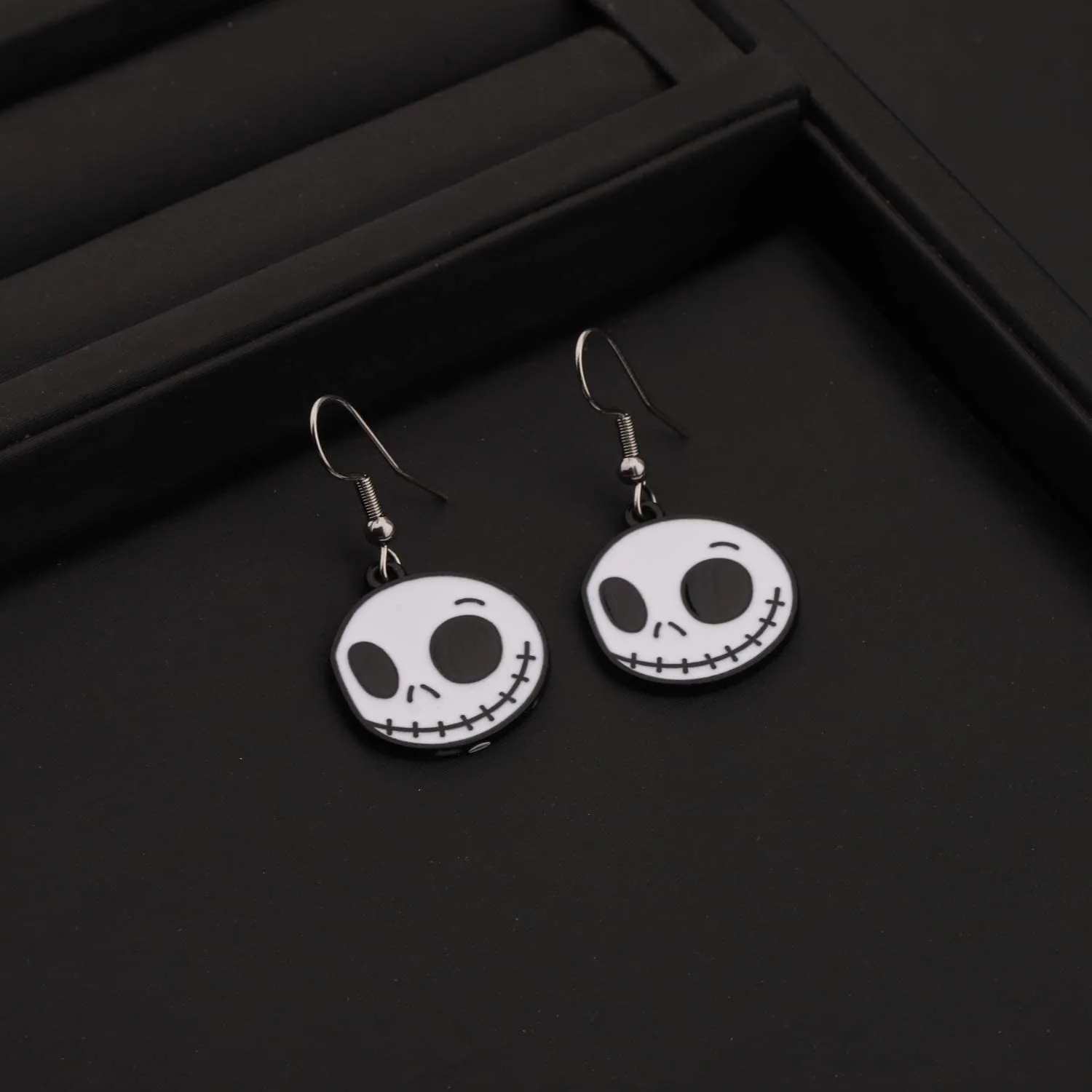 Disney Christmas Eve Horror Zombie Ghost Retro Earring Cartoon Peripheral Jack and Sally Halloween Cute Accessories in Stock