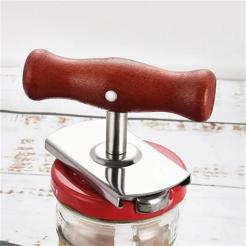 1PCS Stainless Steel Rotary Lids Off Jar Opener Adjustable Bottle Cap Opener Labor-saving Glass Bottle Canned For Kitchen Gadget