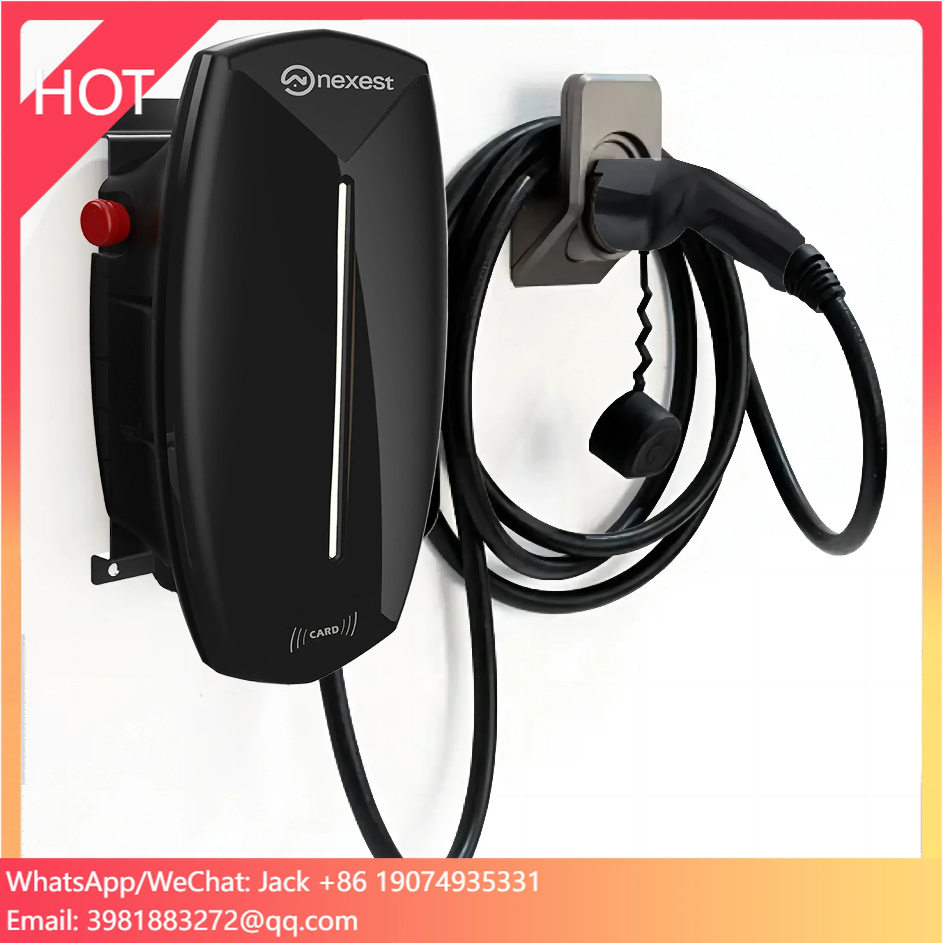 

Nexest Charging Station OCPP Touch Screen AC EV Charger 7Kw Wallbox EV Charger Level 2 Fast Electric Car Charging Station