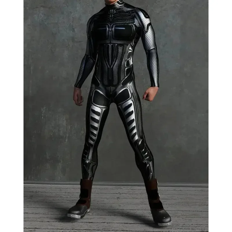 

CyberPunk Jumpsuit Cool Colored Drawing Cosplay Bodysuit Steampunk Costume Halloween Party Shows Men Women Zentai Suit