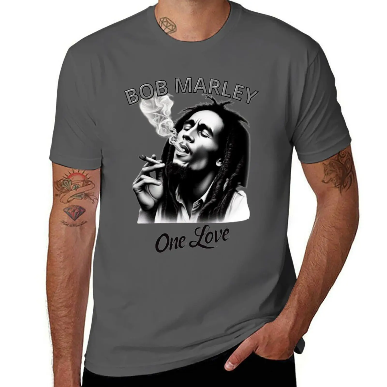 BOB MARLEY: ONE LOVE T-Shirt Simple Line Art Print Tee