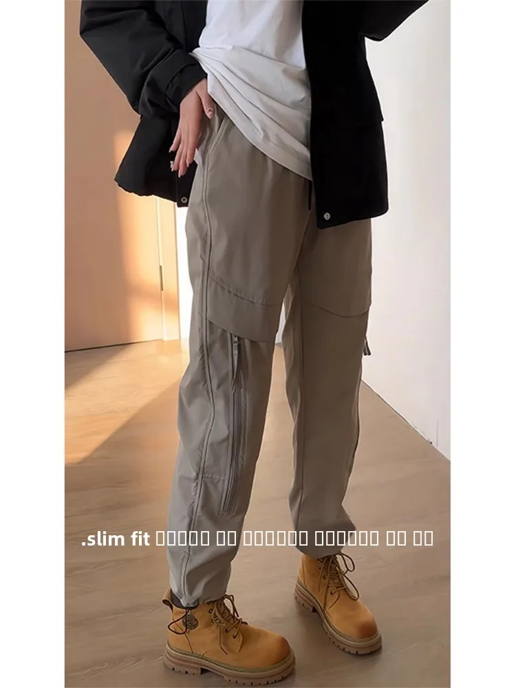 

Waterproof Fce Lined Men's Cargo Pants Autumn Winter Boots Matching Hiking Workwear Trousers American Functional Sle