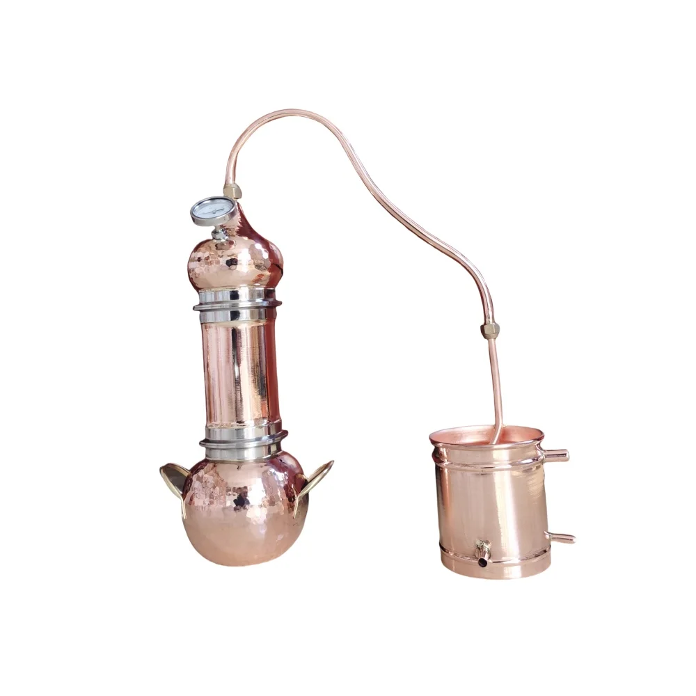

2 Liters Copper Distiller, All Copper Hydrosol Machine, Chuck Type Distiller, Clamp Sealed Distilled Spirit Distiller