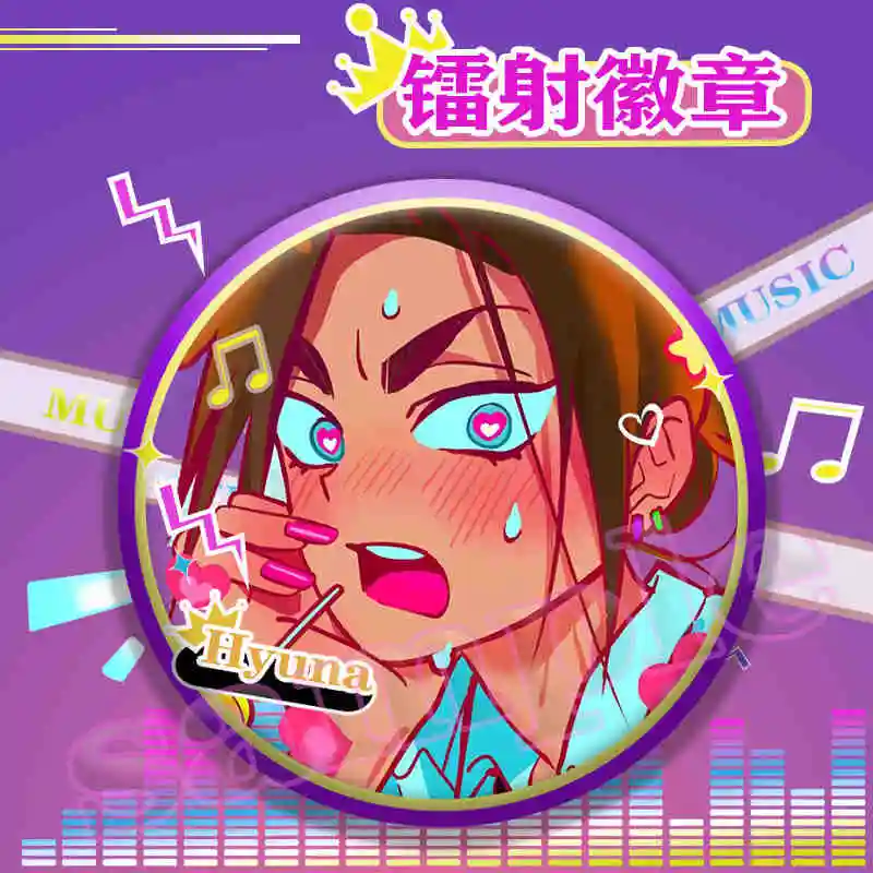 Game Alien Stage Sua Till Hyuna Ivan Luka Cute Cartoon Q Version Square Bedge Cosplay Badge Brooch Pins Gifts