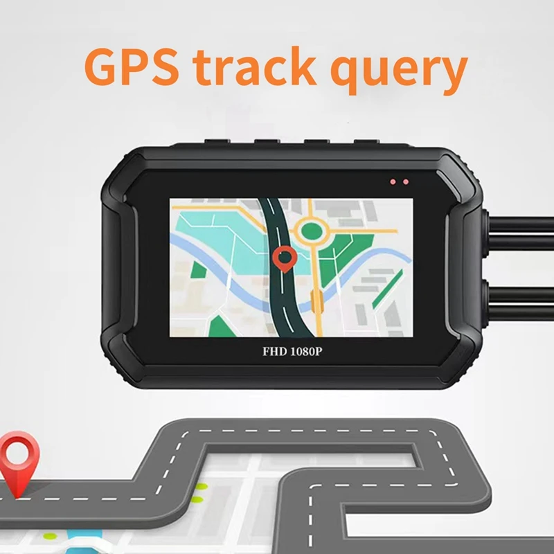 1080P Dual Motorcycle Camera With GPS Function HD Video Driving Recorder HD Video Recorder For Motorcycle Driving