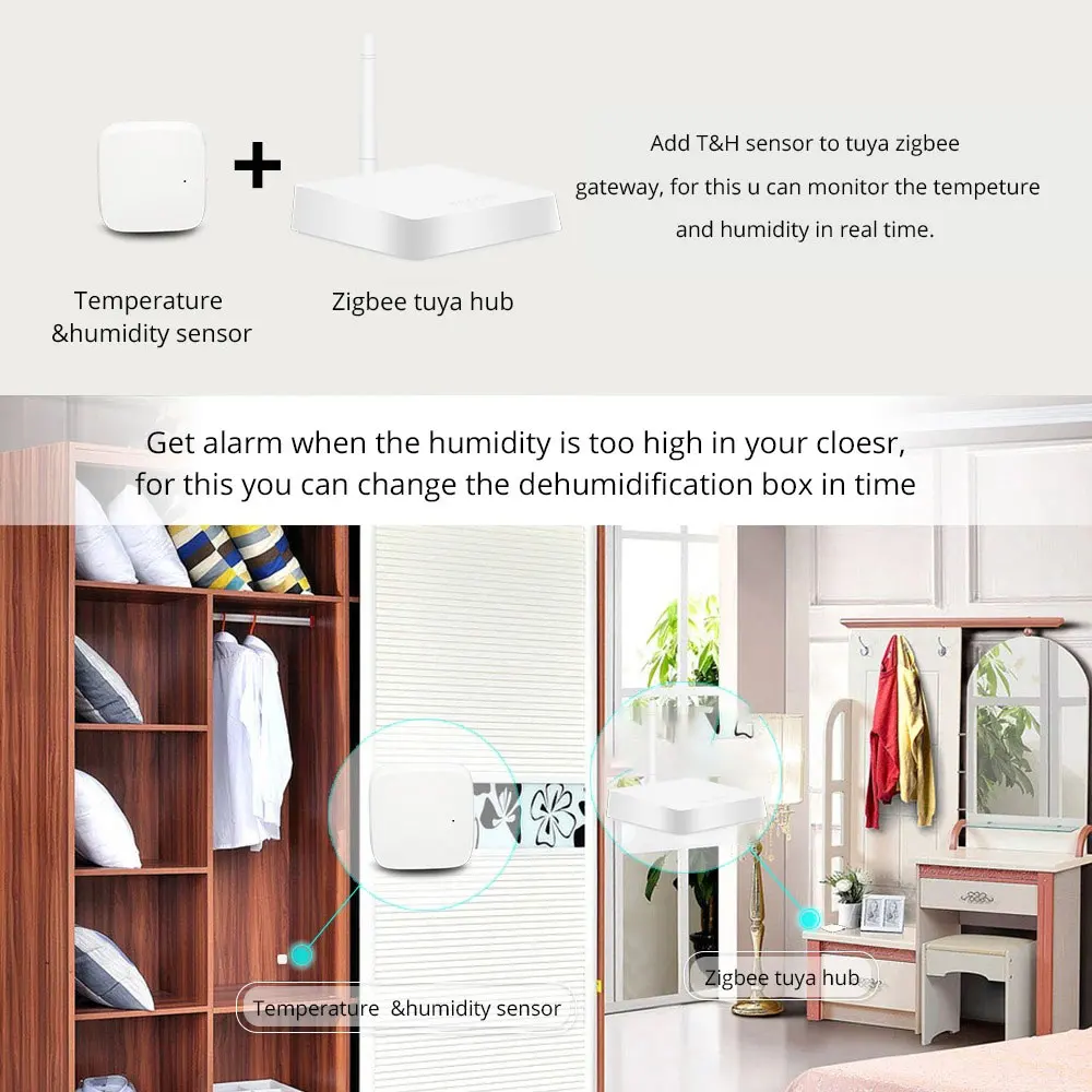 Benexmart Tuya Zigbee Smart Wireless Wired Gateway Hub Bridge sensore PIR Kit sensore T e H allarme di sicurezza per l\'automazione domestica