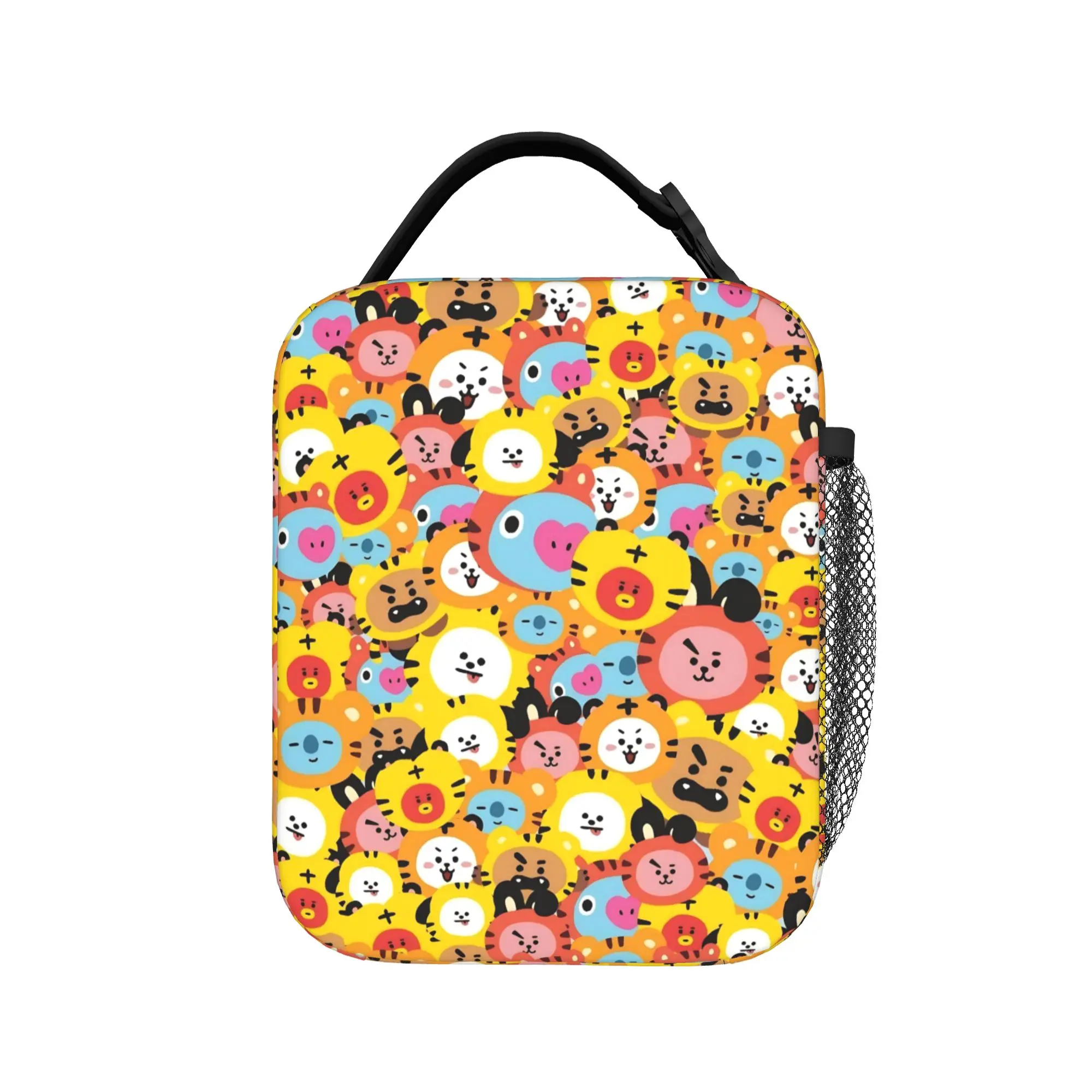Cartoon Music Band Lunch Bag For Girl Boy  Custom School Lunch Box Casual Portable Insulated Oxford Cooler Bag