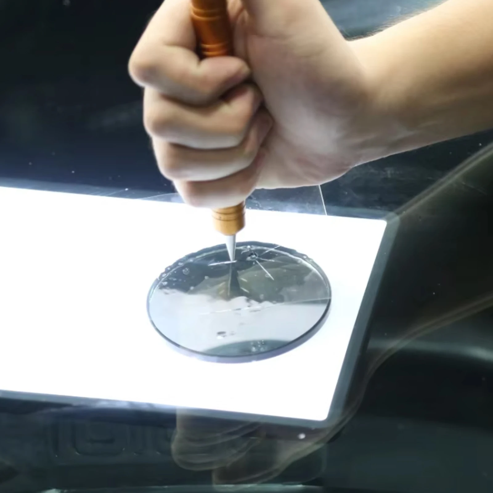 PDR 반사판 자동차 앞유리 검사 패널, 흡착컵으로 자동차 앞유리 수리용