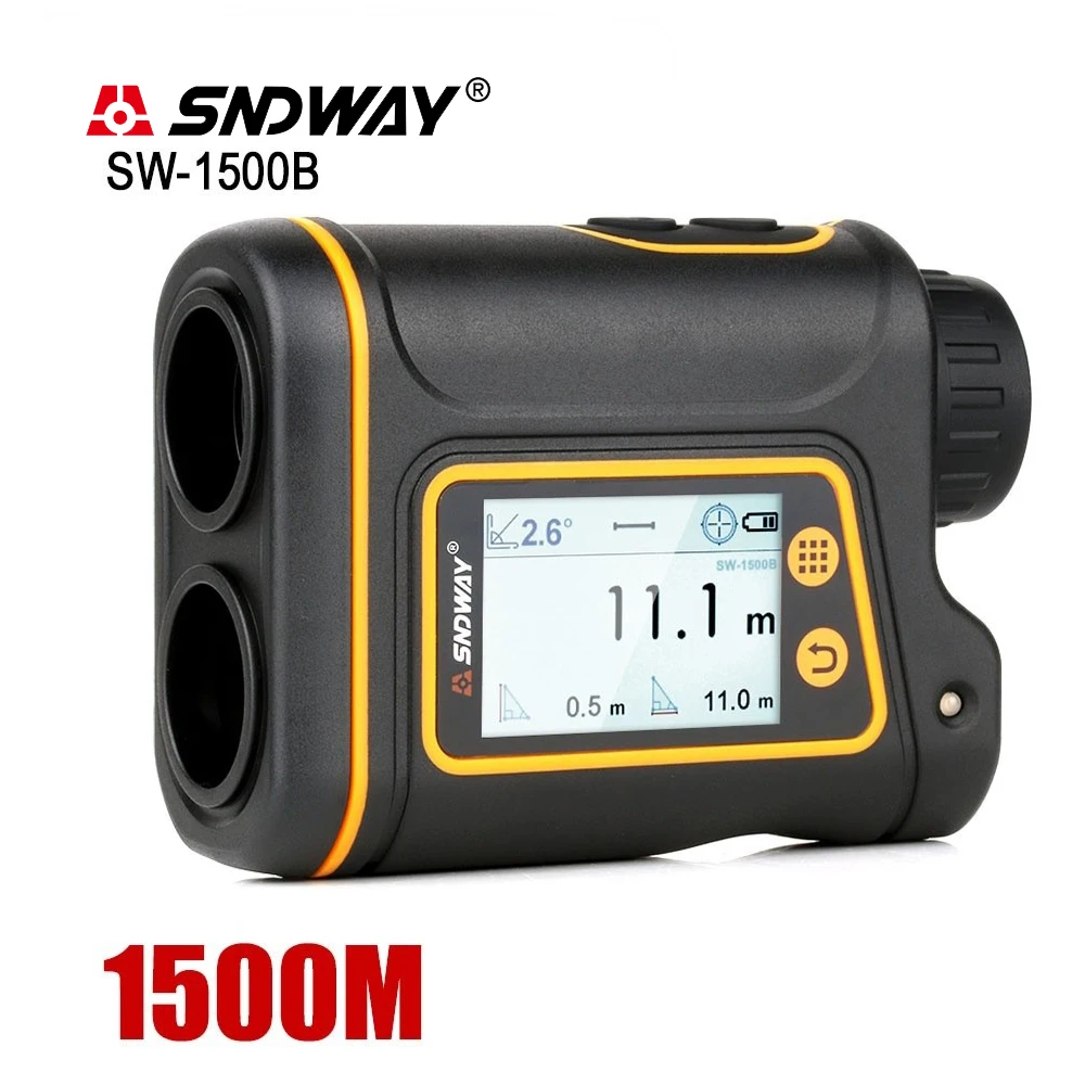 SNDWAY Monocular Laser rangefinder 800/1000/1500m Laser distance meter Outdoor Distance Meter Telescope for Golf Sport, Hunting