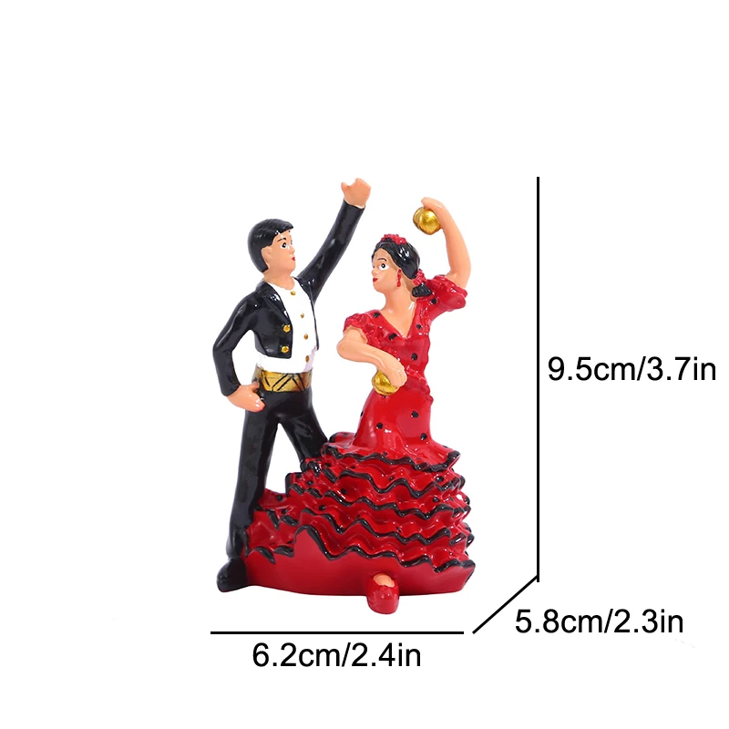 زينة الدمية الحلي إشبيلية راقصة هدية عيد الحب احتفالية الزفاف زوجين النحت