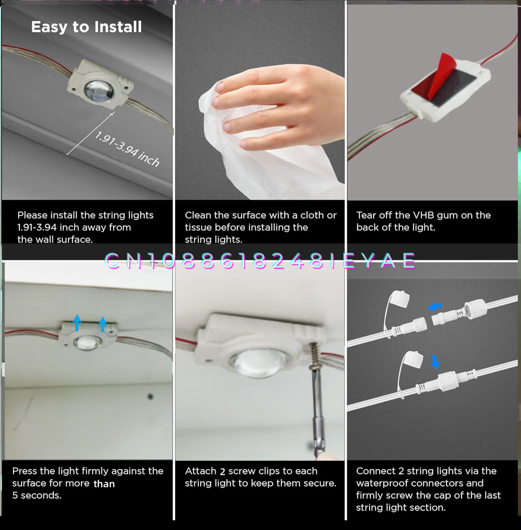 108FT Smart RGB LED Permanent Outdoor Eave Light 72LEDs Remote APP Voice Control Christmas Holiday Decoration LightIP67 image 5