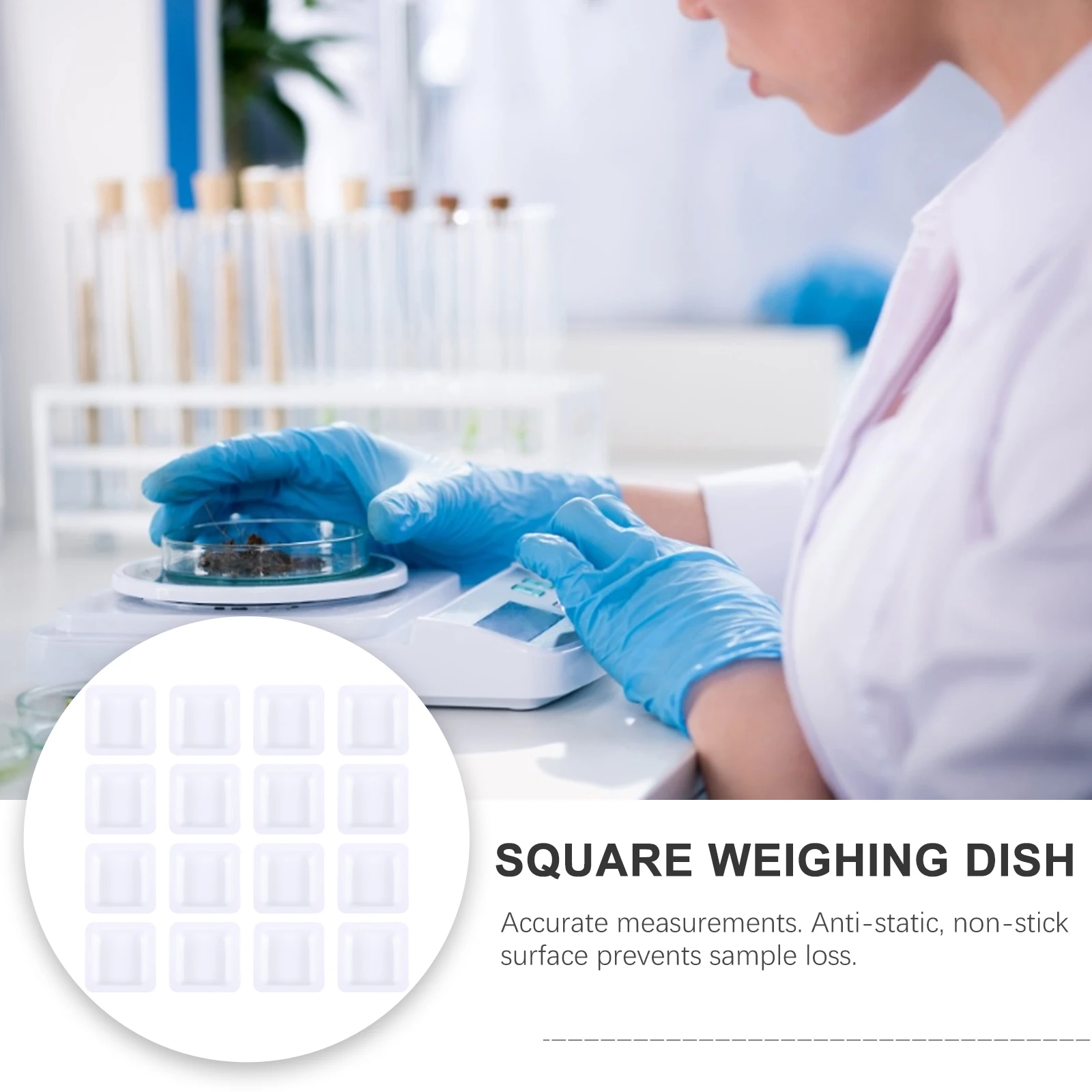 

50Pcs Weighing Dish Flexible Pour Corners Easy Clean Up Laboratory Equipment 7ml Alcohol Resistant
