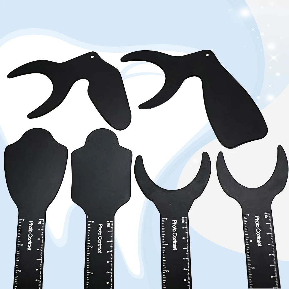 

6Pcs Dental Orthodontic Cheek Retractors with Black Contrast Background and Scale Markings Autoclavable Dentist Tool