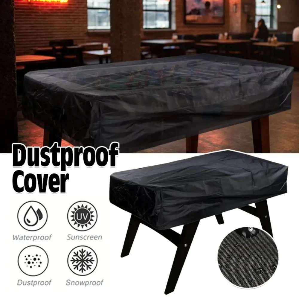 

210D ткань Оксфорд чехол для футбольного стола черный пылезащитный чехол для бильярдного стола прочный УФ-блокирующийся щиток для игрового стола в помещении