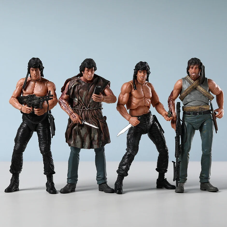 NECA Rambo SDCC 2015 figura de acción de fuerza de la libertad, modelo de regalo, estatuilla coleccionable