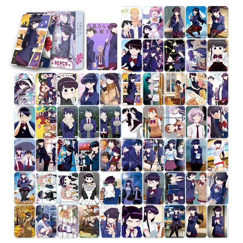 92 Stück/Box Anime Komi Can't Communicate Lomo-Karten Doppelseitig HD-Farbdruck Bildersammlung Geschenkidee – Detail 5