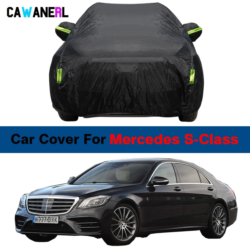 Full Car Cover Sun Shade Rain Snow Resistant Cover Waterproof For Mercedes S-Class S350 S400 S400L S430 S450 S450L S500 S500L