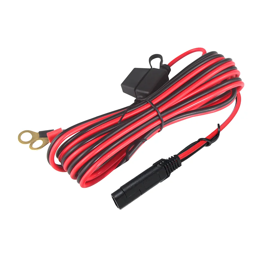 

10pcs 10A 2 Pin SAE Charger Waterproof Cover Extension for Eye Ring Terminal Solar Battery Cables Industrial Application Copper