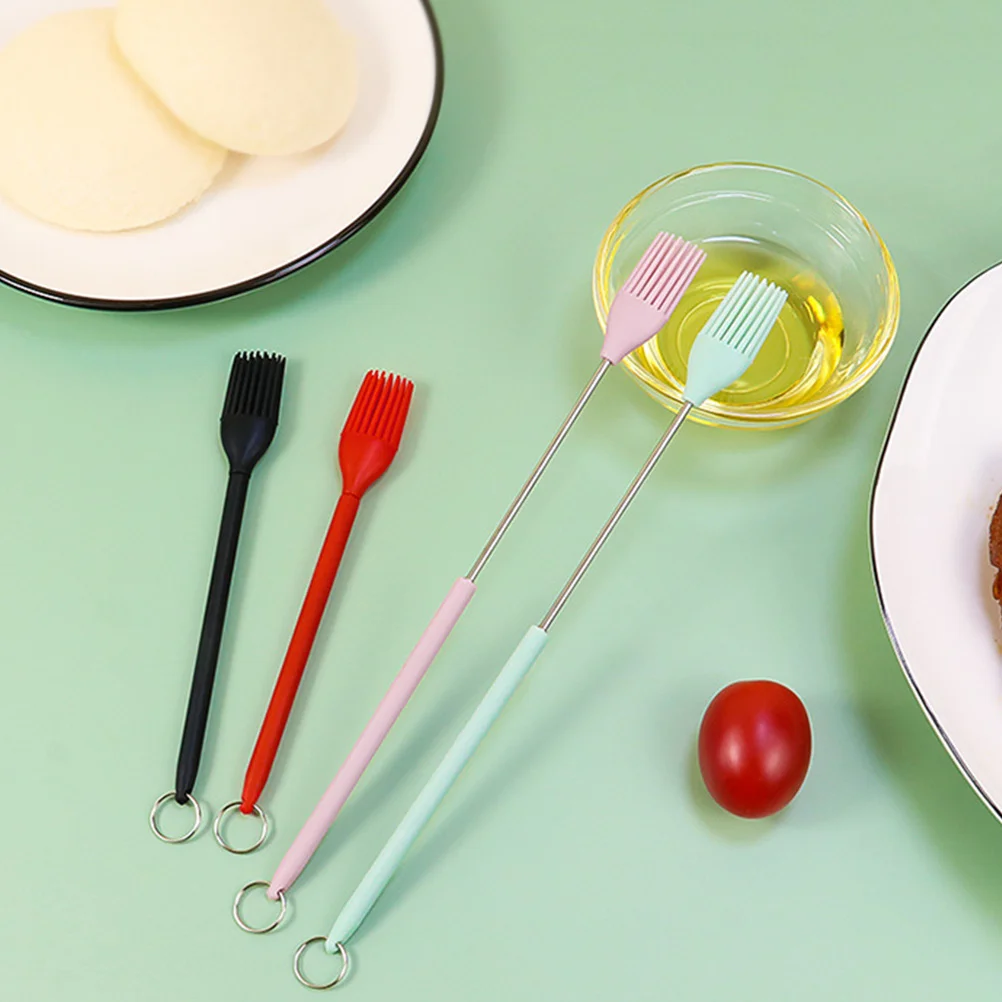 

4pcs Silicone Basting Brush 100% Food Grade Heat Resistant Oil Applicator For Bbq Baking Grilling Kitchen Utensil Tool